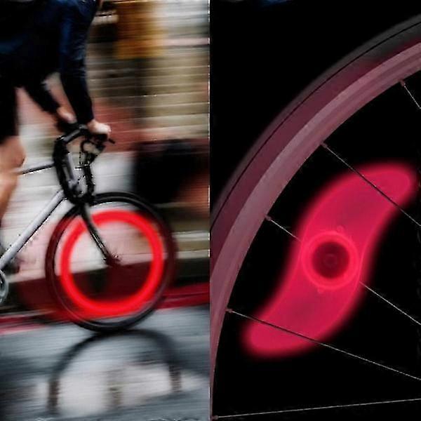 2-Pack LED Lights for Bicycle Wheels / Spokes in Red