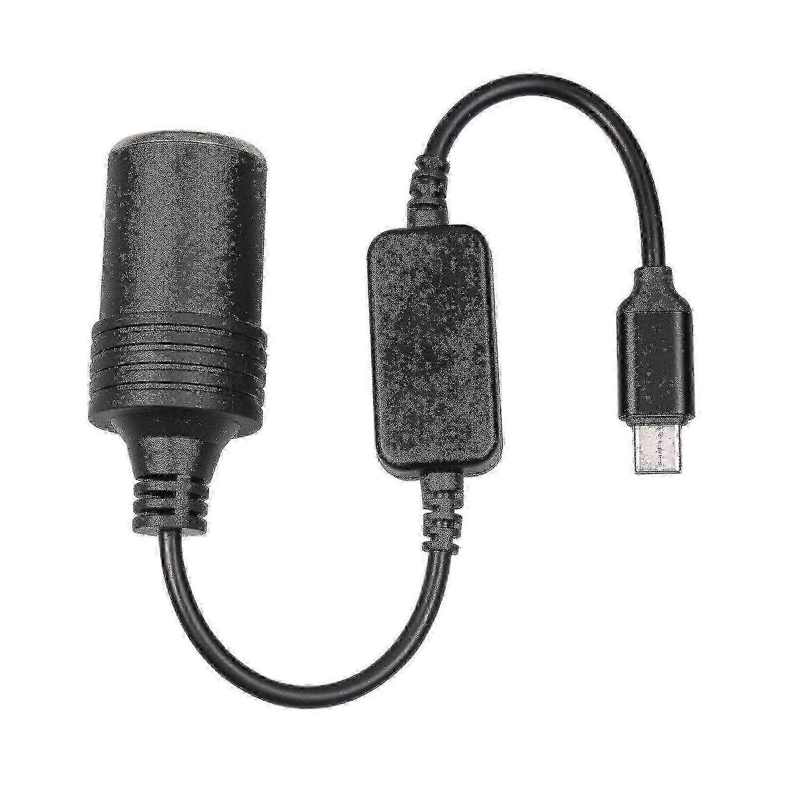 USB C Type C to 12V Car Socket Adapter for Use with Various Devices