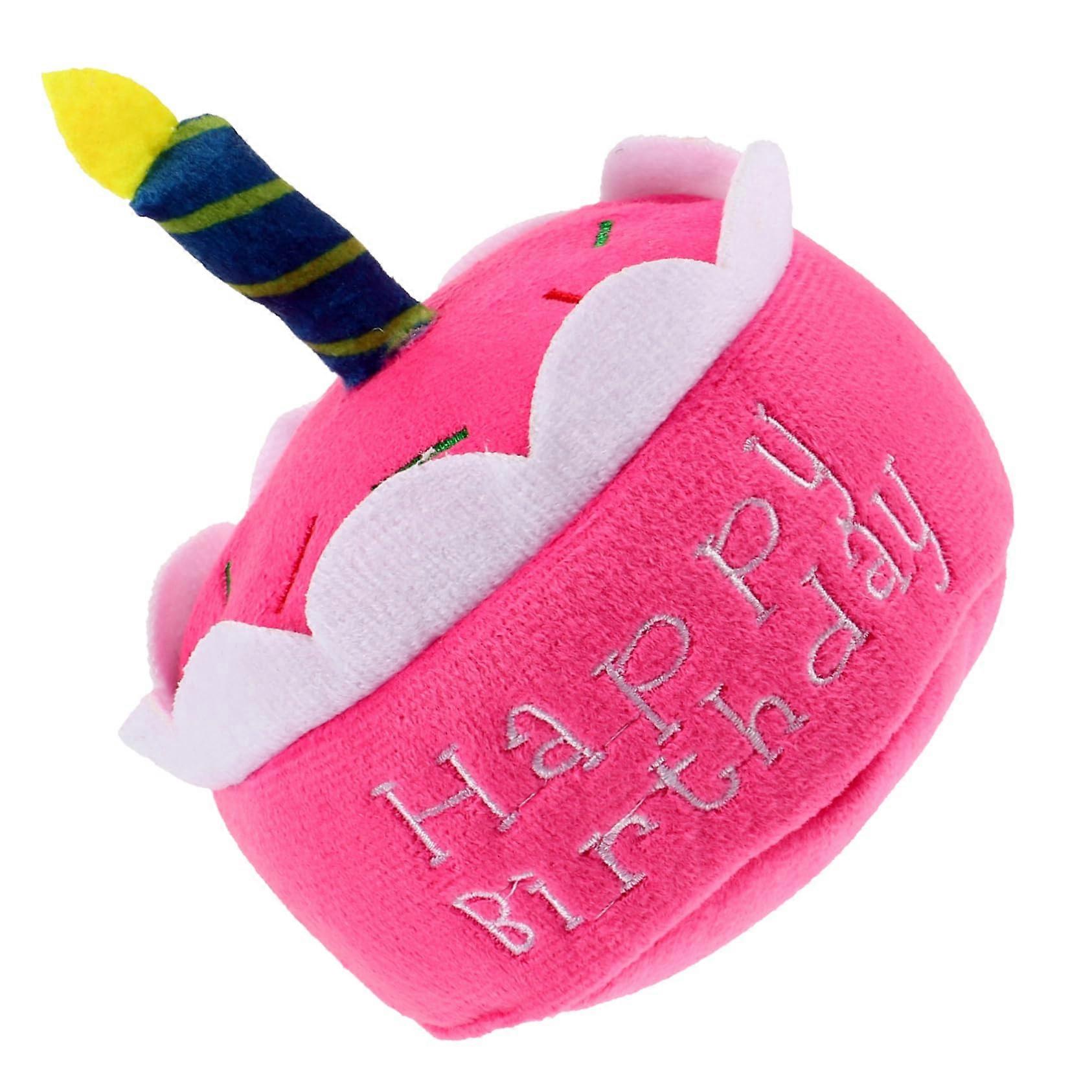 Kuchen Plush Squeaky Chew Toy for Puppies, Dental Care Pet Toy with Cute Design