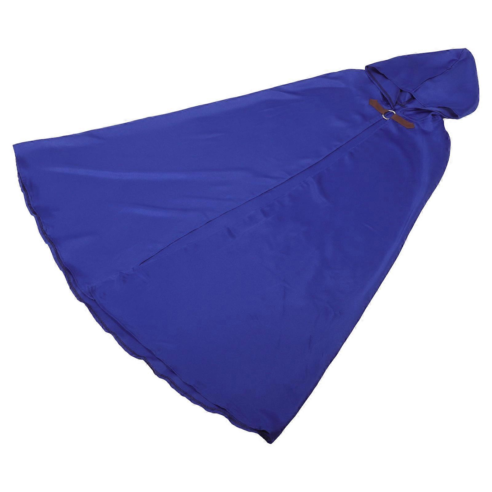 Cloak Hood for Men Medieval Cape Halloween Party Non-Fading Coloring Process 360x123cm Blue 1Pack