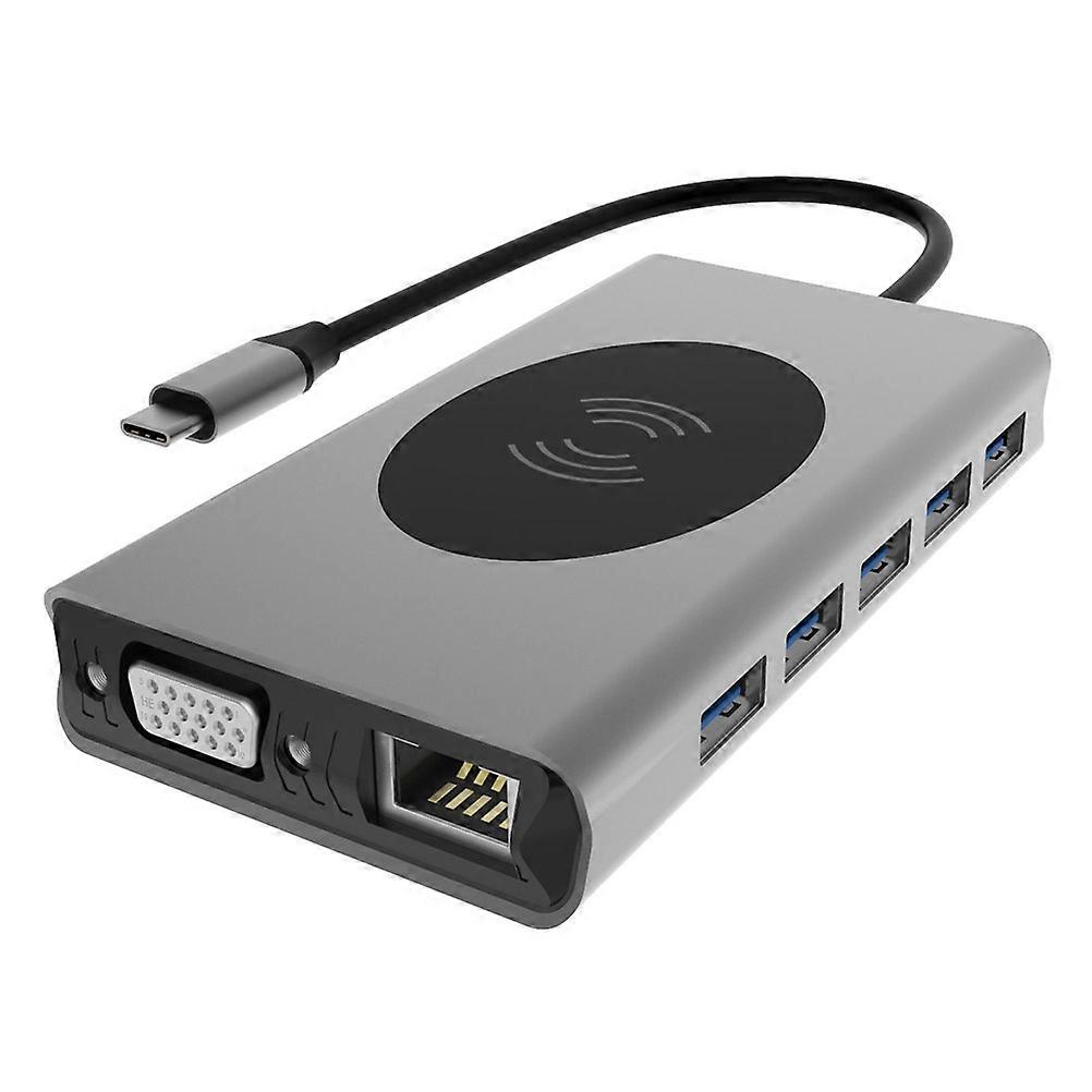 Usb-C Charging Hub 13-In-1 Usb Hub Pvc For Connectivity Wired Ethernet Connection 1Set