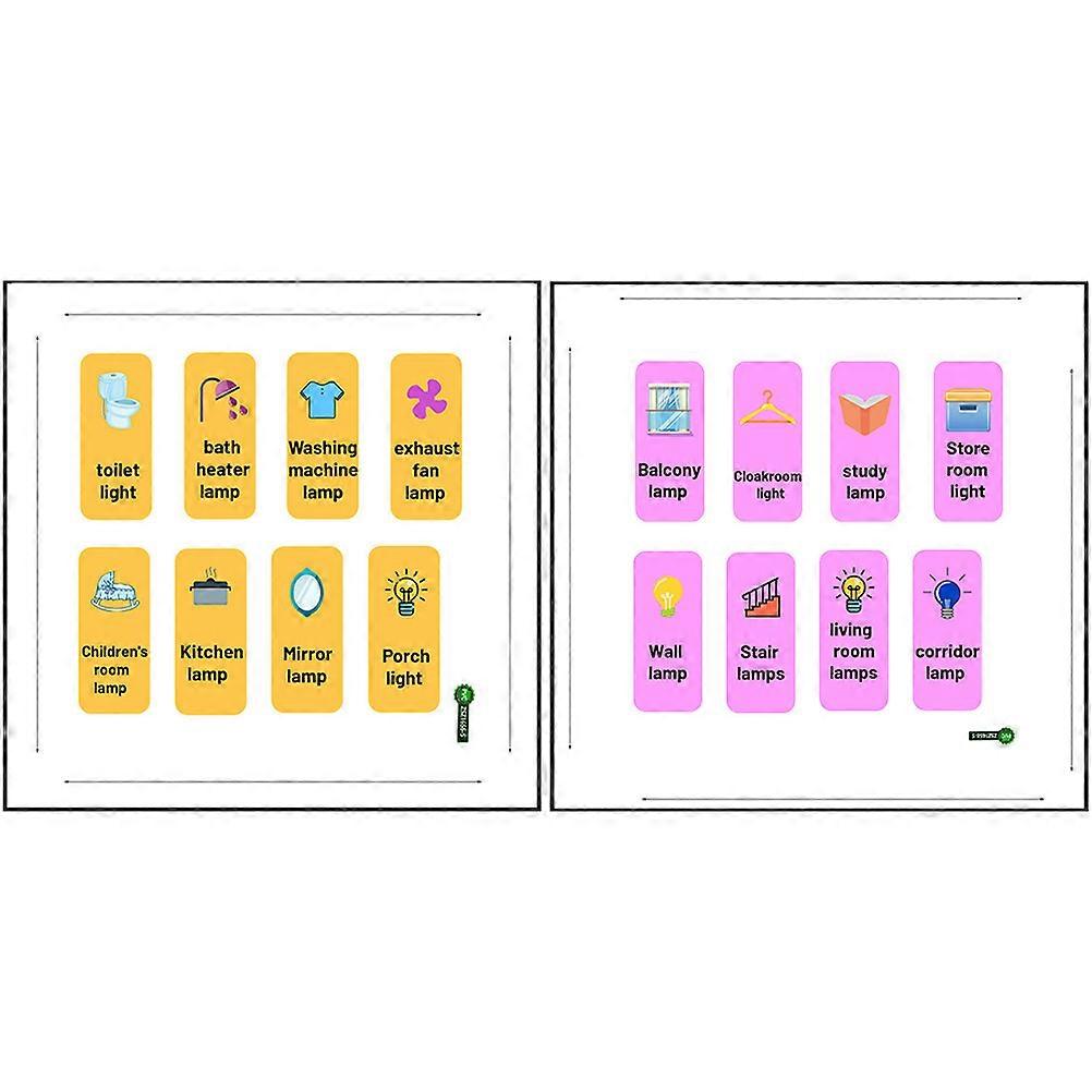 Luminous Label Sticker Night Glow Decal Assorted Color 10x10x0.1cm Glow-in-the-Dark 2 Sheets