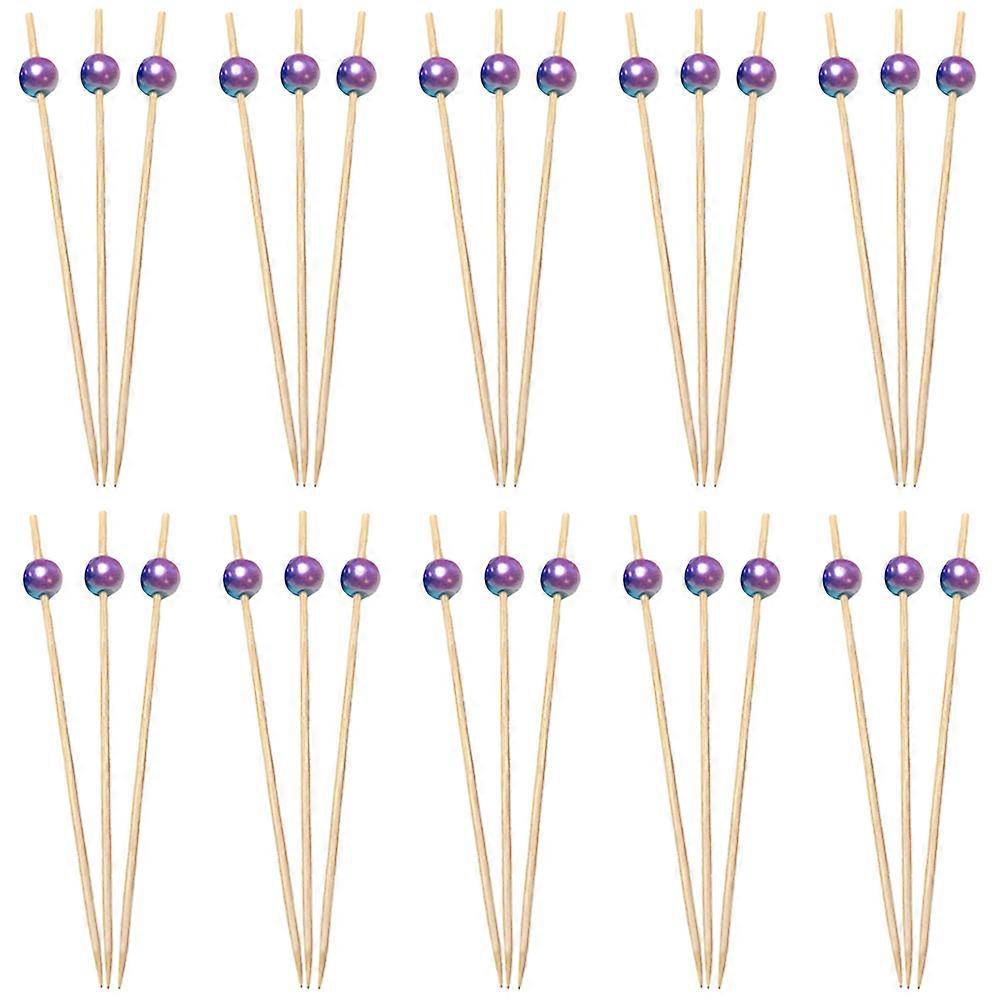 Bamboo Toothpicks For Appetizers Pearl Dessert Picks Multi-Functional For Catering 100Pcs