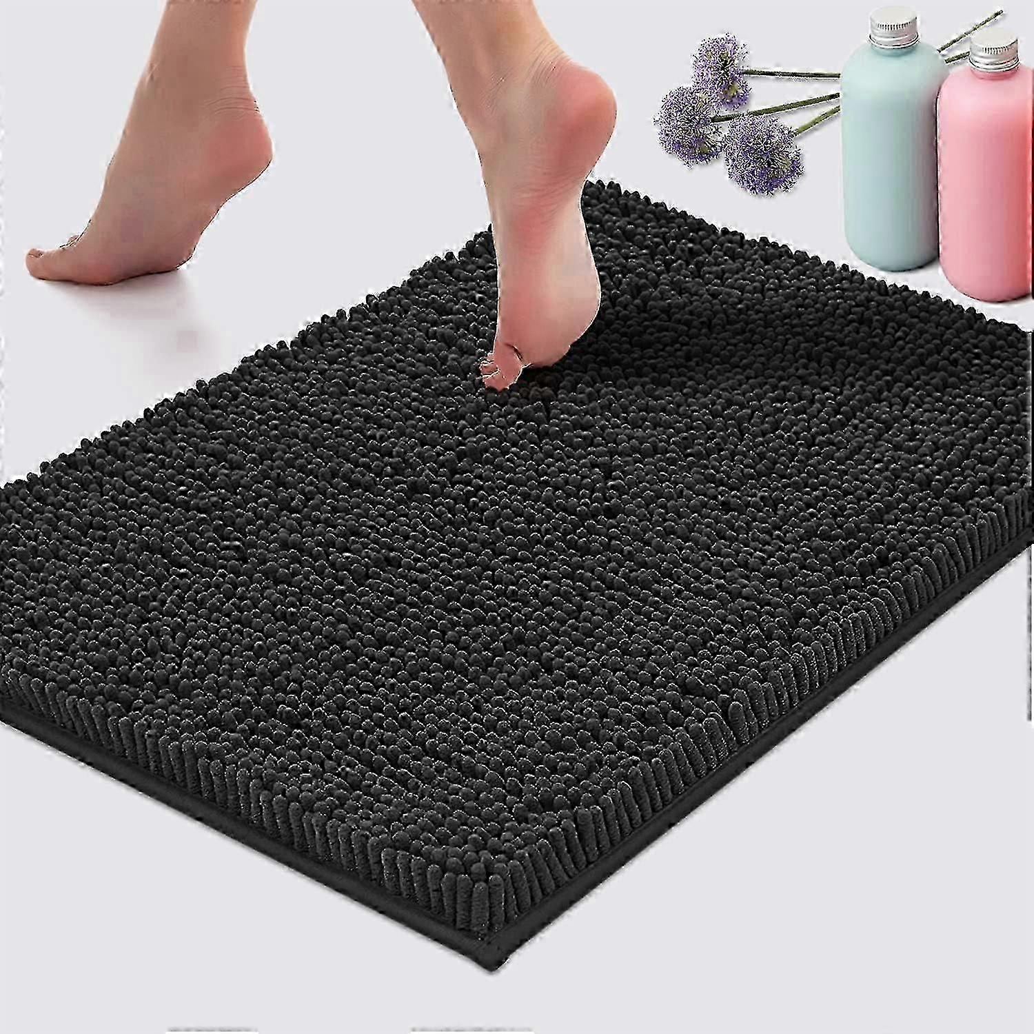 Bath Mat Extra-Soft Plush Bathroom Rug,Chenille Microfiber Material hwy