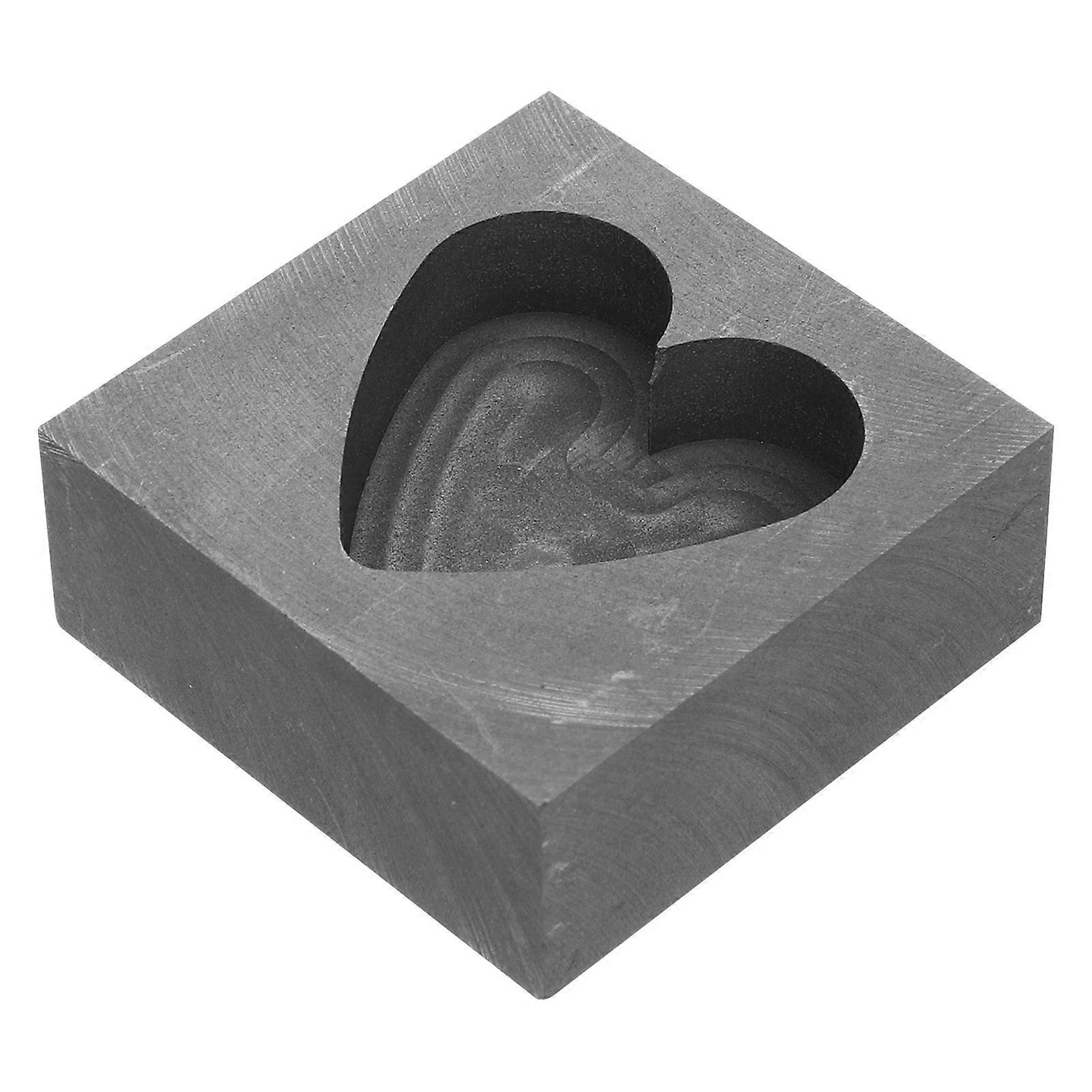 Graphite Casting Mold Scientists Hobbyists Metal Casting 5.00X5.00X2.00CM 1Set