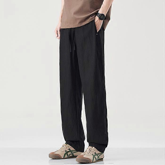 Spring And Summer Casual Pants For Men, Outdoor Quick-Drying, Breathable, Cool, Drawstring Straight, Loose And Thin Pants For Men