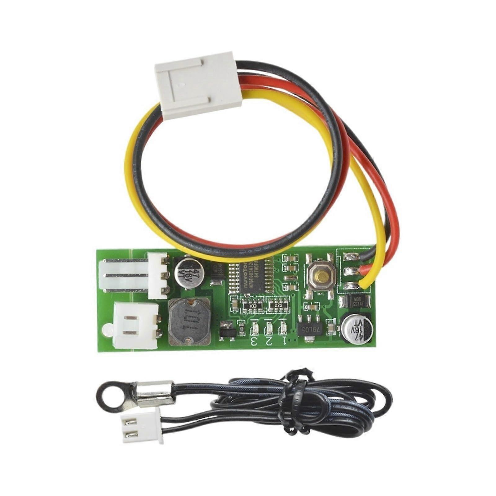 Fan RPM Controller, CPU Radiator Fan Controller, Temperature Control Switch, 3-Pin Plug Wires Compatible Cooling Fans