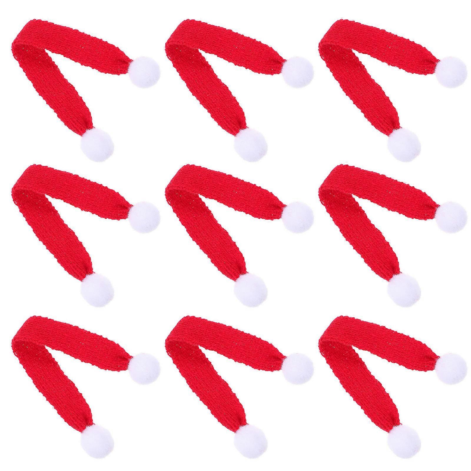 Knitted Scarves Festive Atmosphere Neckerchiefs Mini Delicate 5.9×0.4×0.1in Pet Owners 10Pcs