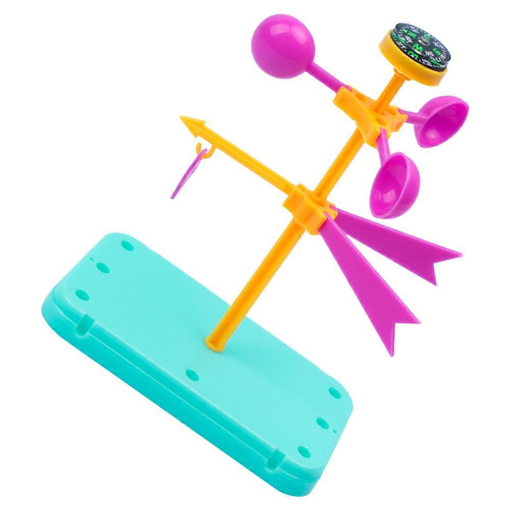 Diy Wind Vane Plaything Plaything Wind Vane Assembly Plaything Students Home Decor 14x10x6 Cm Science Experiment 1Pcs