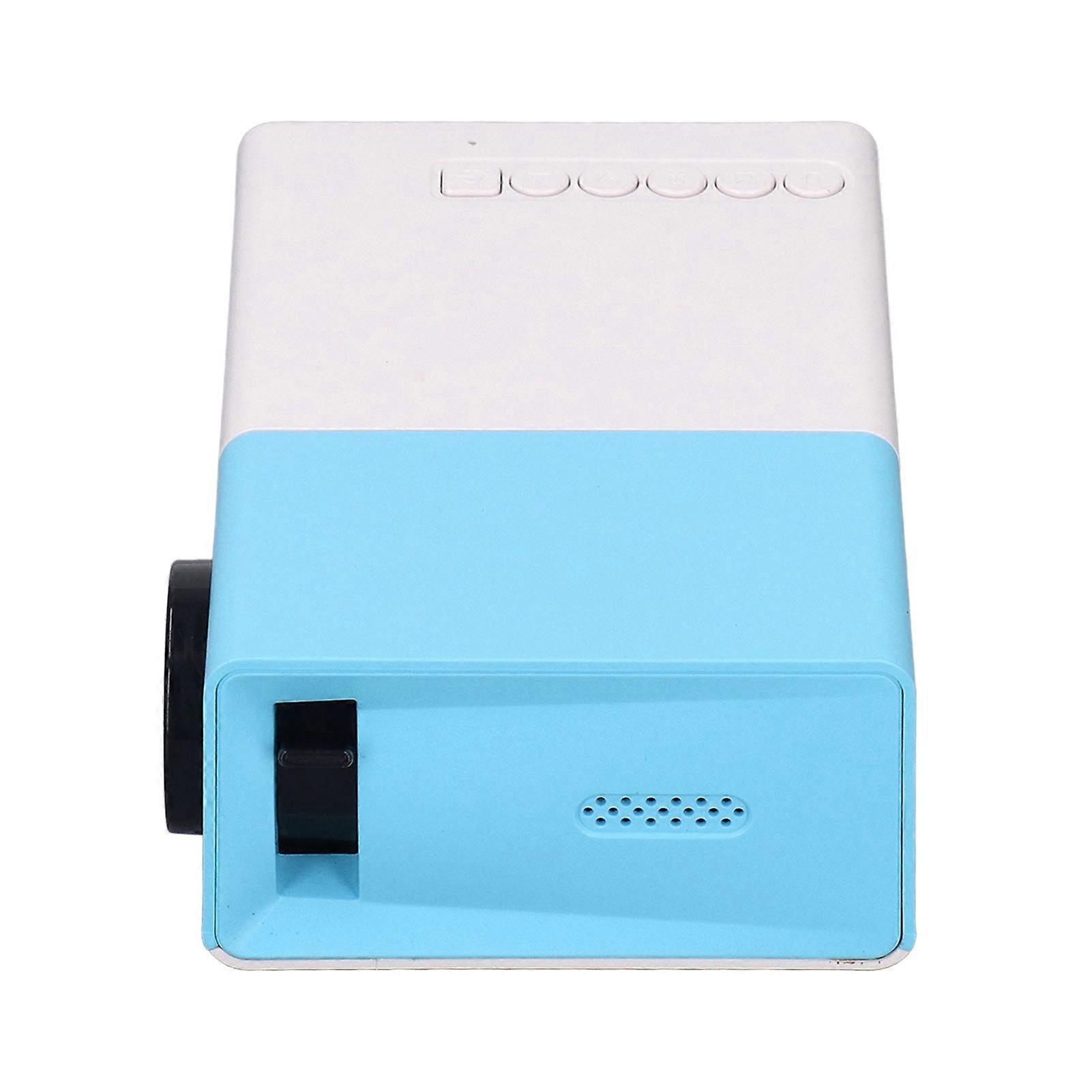 Mini Projector 1080P HD Inbuilt Speaker Mini Size Diffuse Reflection Imaging Portable Projector for Game Movie 100‑240V EU Plug