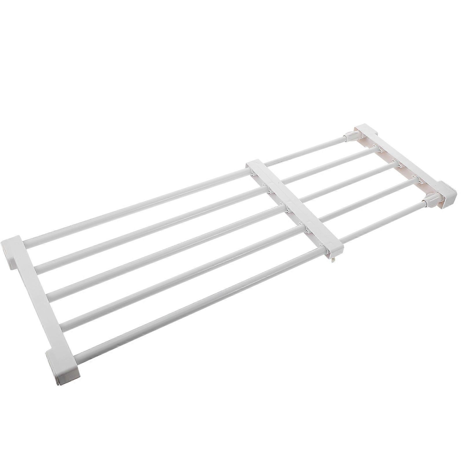 1 Pc Wardrobe Storage Stand Divided Nail Free Retractable Bracket