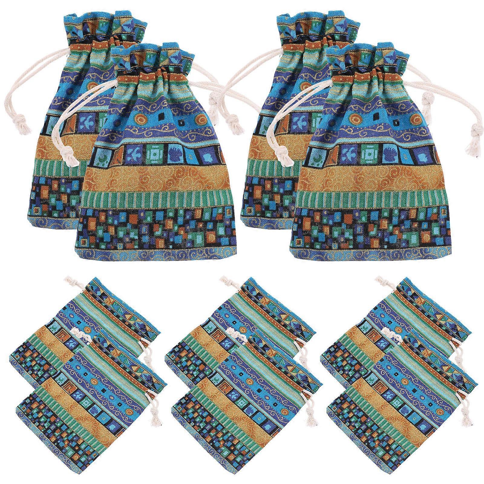 Cotton Drawstring Favor Bags Wedding Drawstring Bags Tea Bag Lightweight Design Family Members 10Pcs