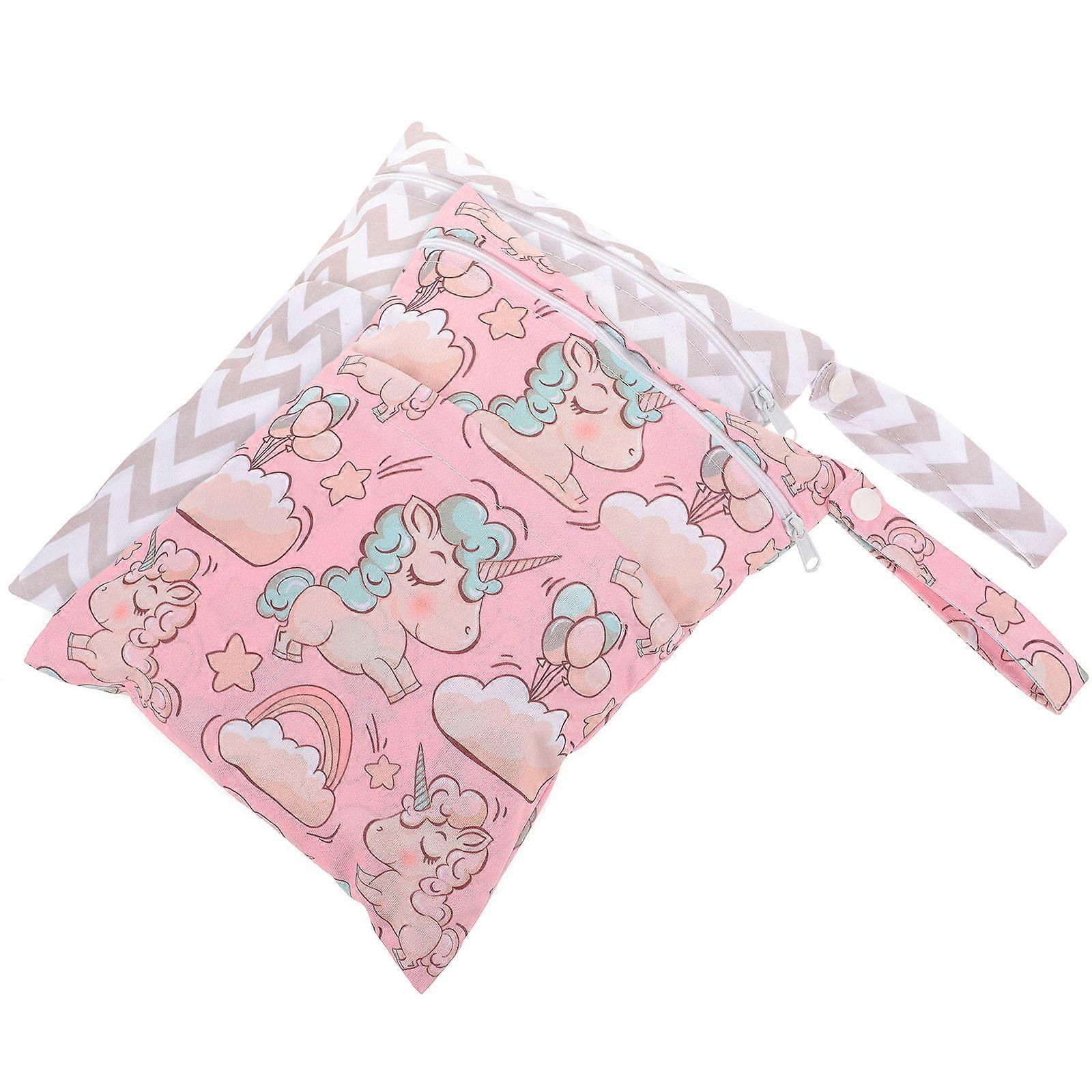 Compact Period Pouch Delicate Design Waterproof and Breathable TPU Gray Wave 14x18cm 2Set