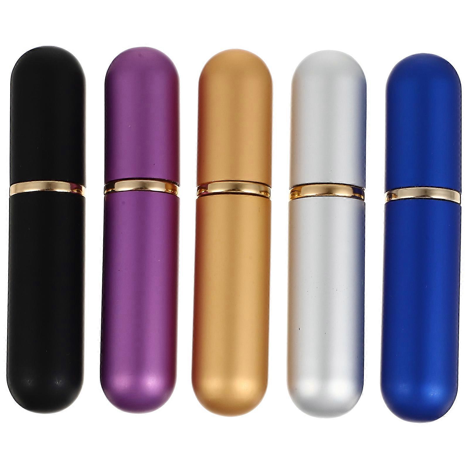 Essential Oil Diffuser with Metal Outer Shell and Glass Container 5 Pcs Assorted Color