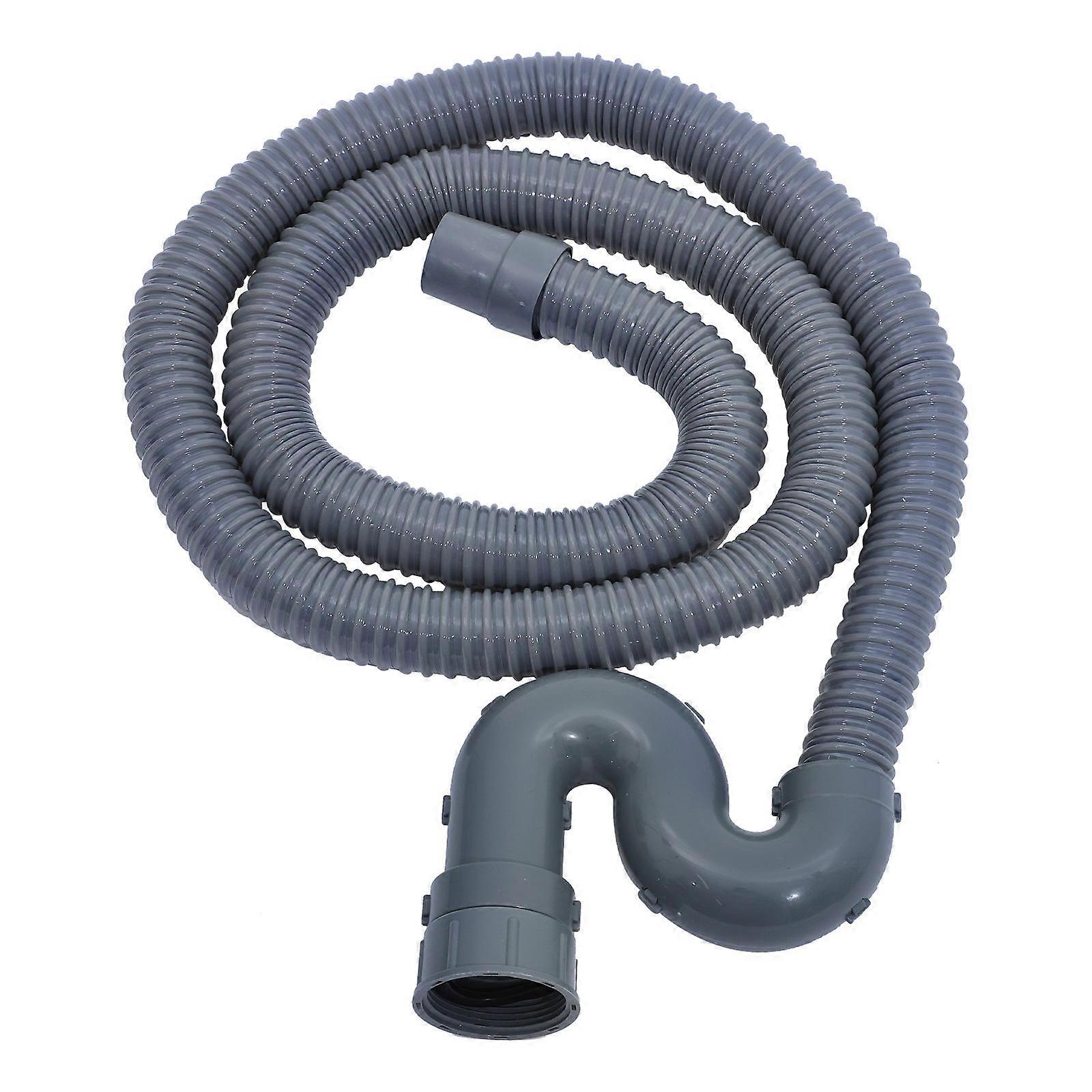 Drain Discharge Hose Basin Pipe For Bathroom Use PP 2m Extension Easy Installation 1Pcs