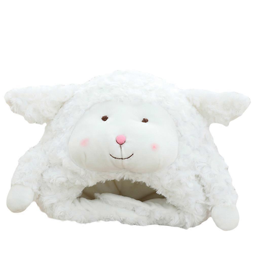 Soft Plush Sheep Headgear for Winter Dress Up – Realistic Design Party Accessory for Halloween Costume Events and Photo Props