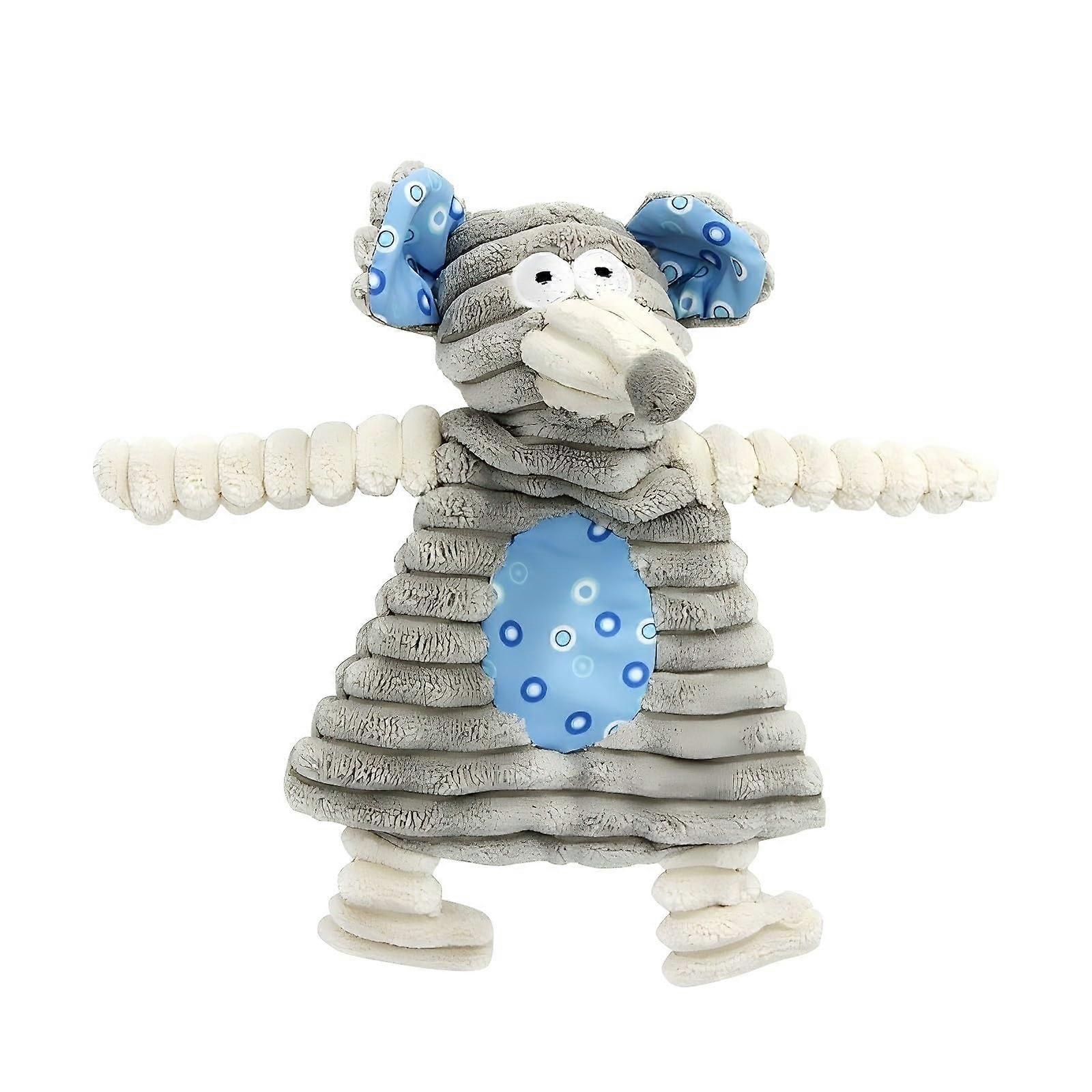 Squeaky Dog Toy, Interactive Chew Toy with Crinkle Paper for Small to Medium Dogs, Plush Mouse Design