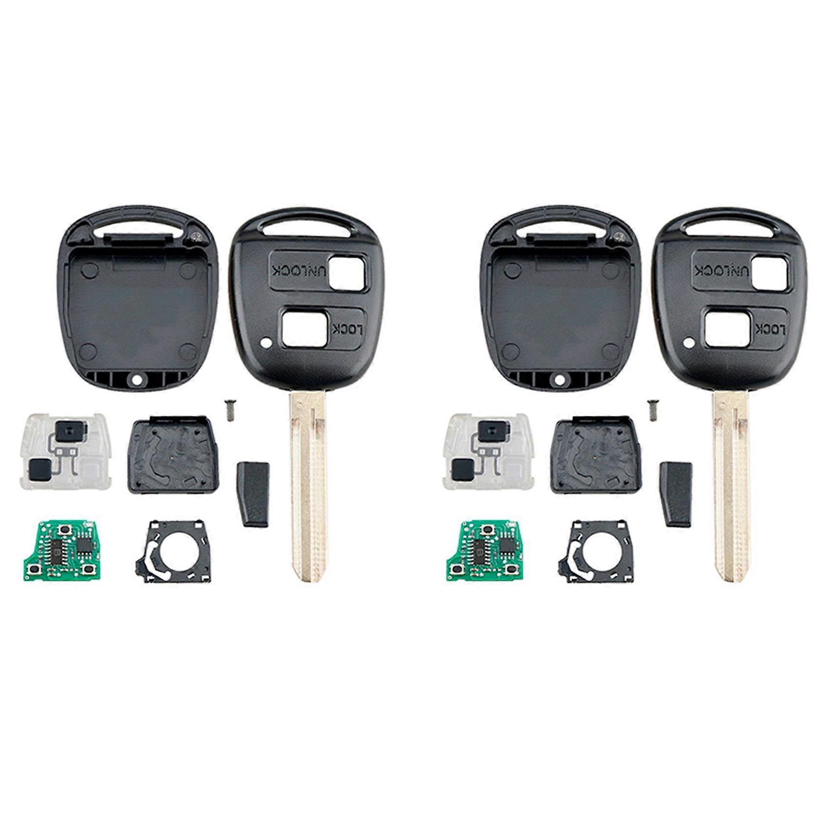 2X Car Smart Remote Key 2 Buttons 4C Chip Car Key Fob Fit for 2001-2007 304MHZ