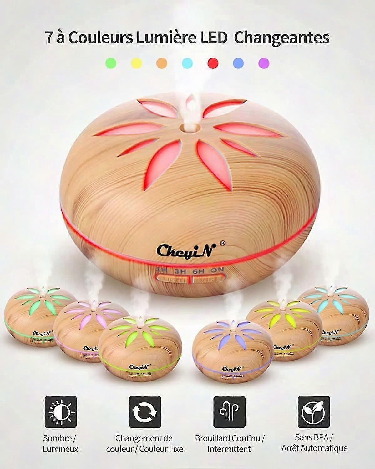 550ML Bluetooth Essential Oil Diffuser with Remote Control, 7 Color LED Lights, Ultra Electric Aromatherapy Diffuser