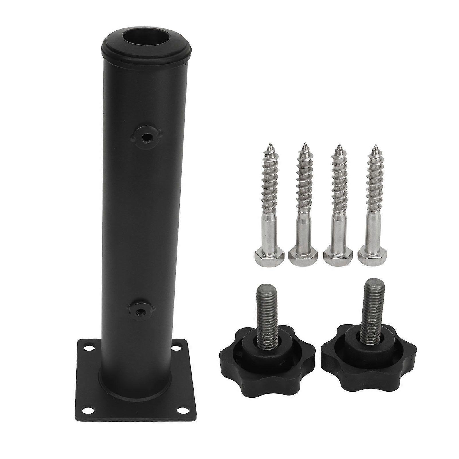 Deck Umbrella Mount Flag Pole Holder Base Bracket Adjustable Table Umbrella Stand for Garden Backyard Balcony