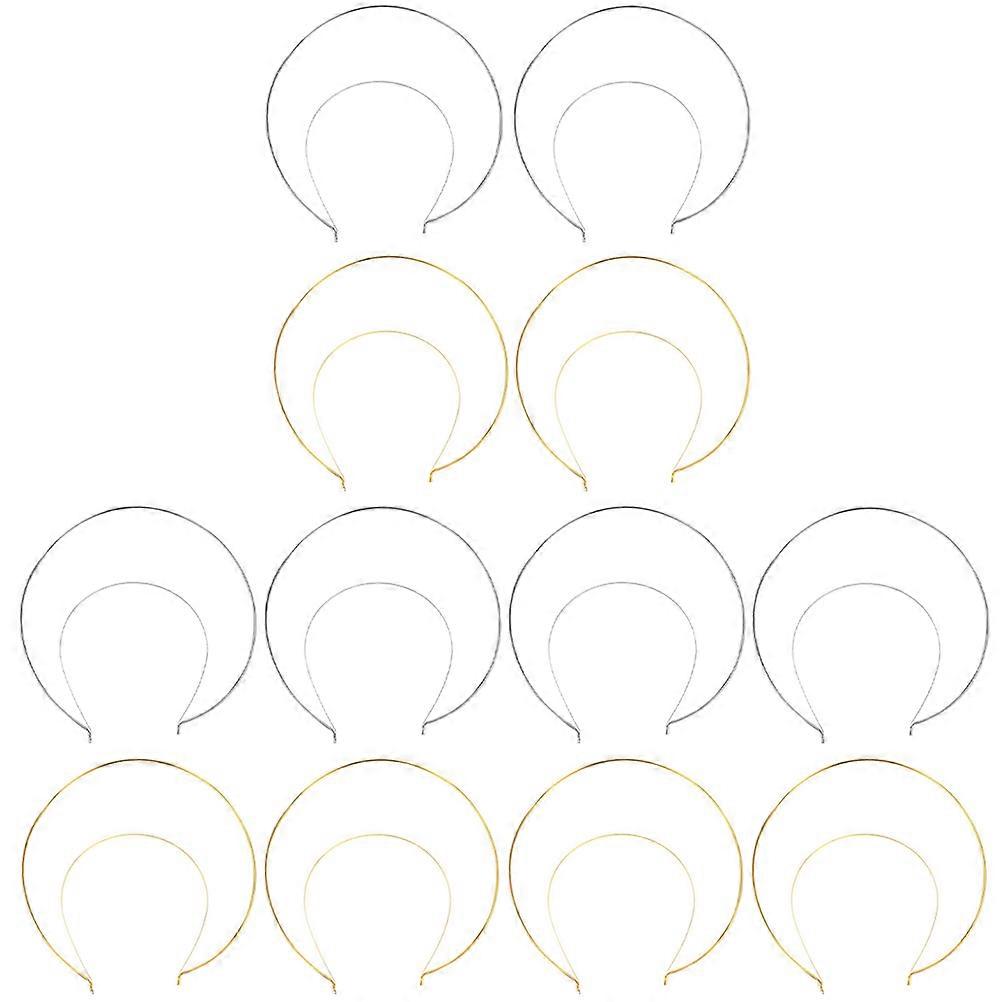 Metal Headband 12Pcs Double Layer Minimalist Style Perfect For Evening Occasions With Assorted Color