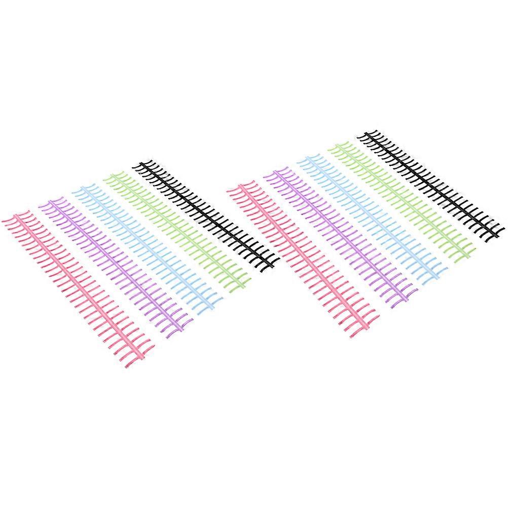 Scrapbook Diy Binder Rings Loose-Leaf Binder For School Office Projects Black Round Plastic Abs 10Pcs