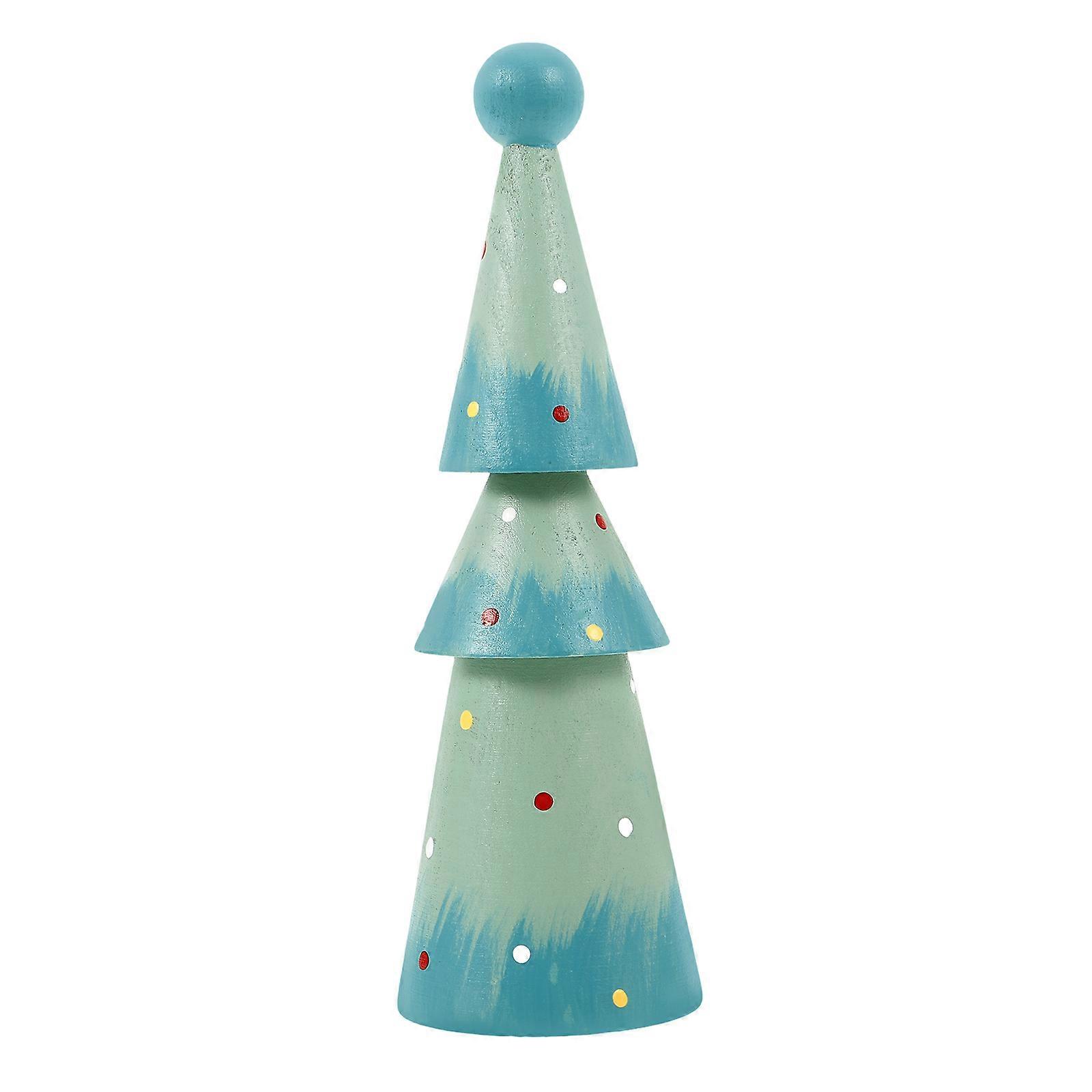 Tree Centerpiece Desktop Ornaments Tree Wood Christmas Tree Bedroom Sky-Blue 18.00X6.00X6.00CM Tabletop Trees For Decorating 1Pack