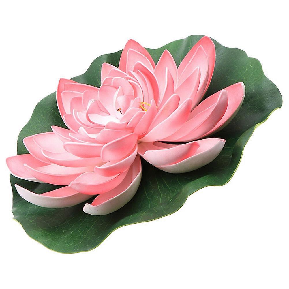 Pink Artificial Lotus Flowers for Decor Made of EVA Material Great for Pond and Garden 1 Pack