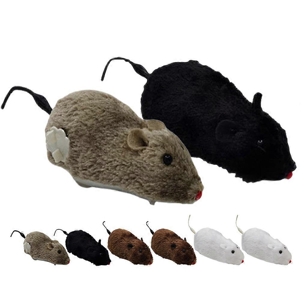 8pcs Wind Up Plush Mouse for Cats – Interactive Cat Toy to Stimulate Hunting Instincts and Alleviate Loneliness