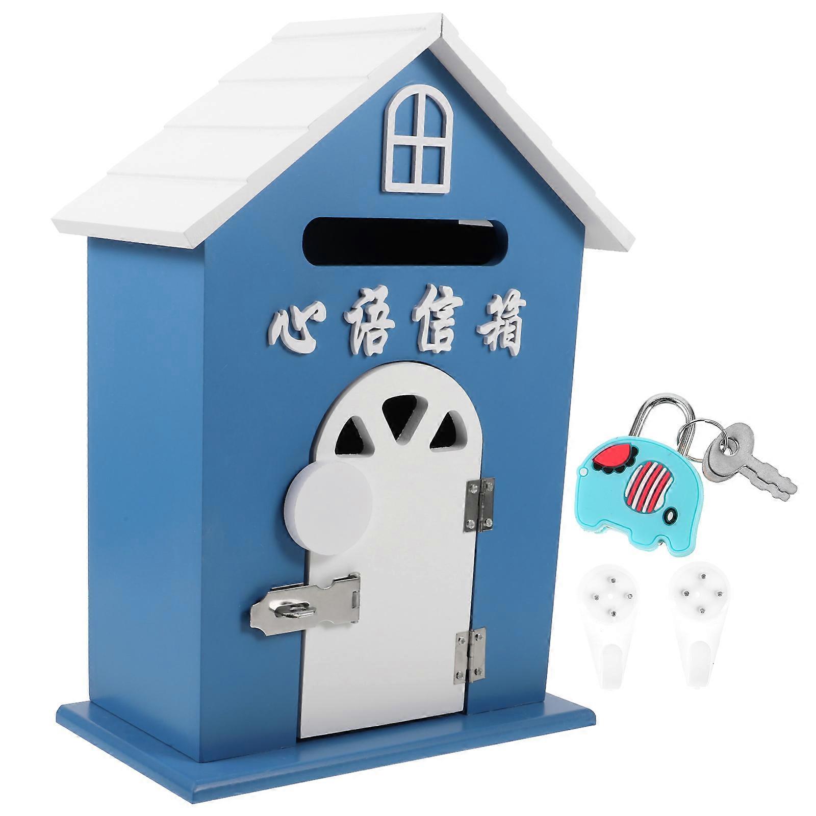 Outdoor Wall-Mounted Mailbox Locked Mailbox Household Mailbox Indoor Use Educational Setting Privacy Protection 1Pcs