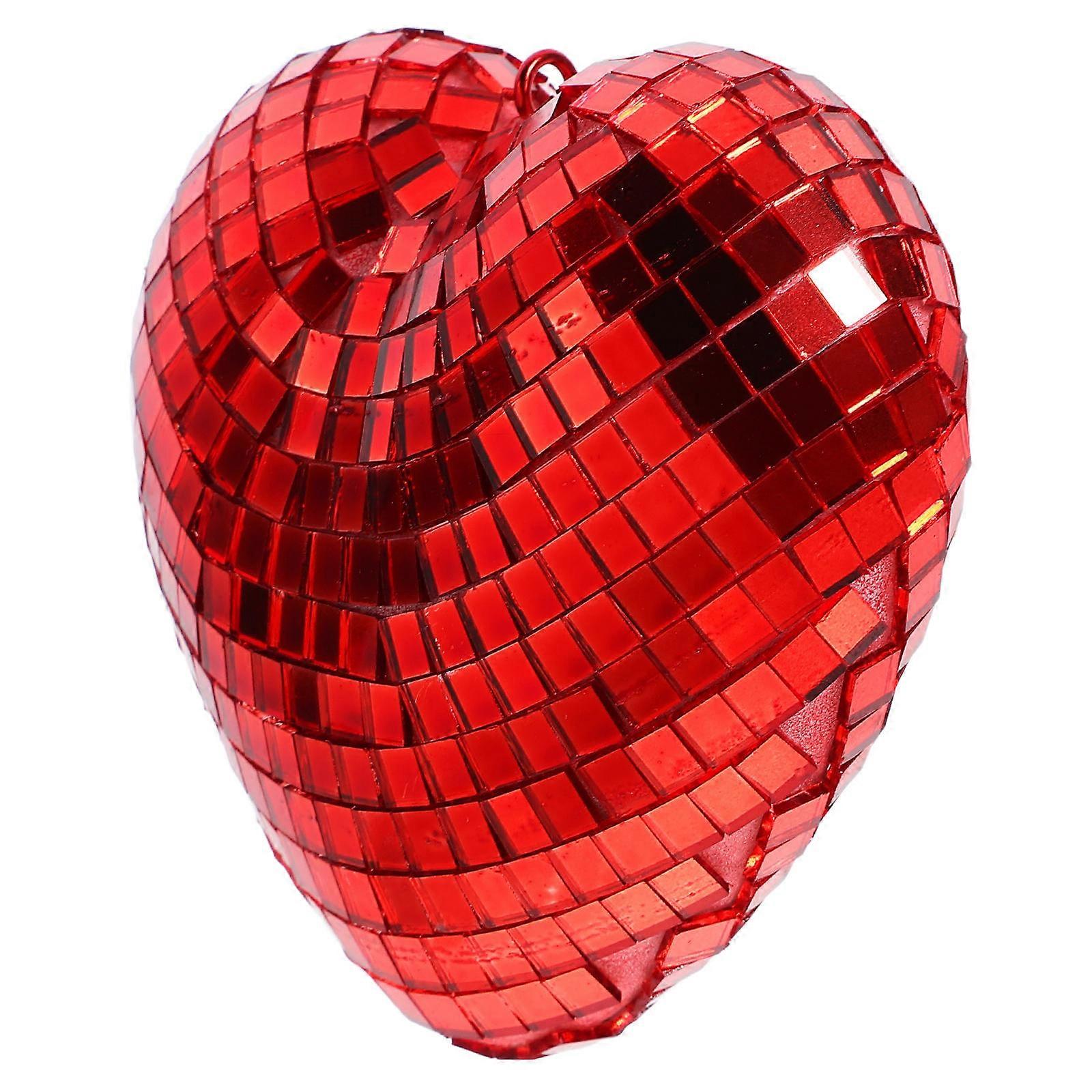 Mirror Disco Ball Heart Shaped Party Decoration Light Reflection Glass Disco Ball for Pub KTV 1Set