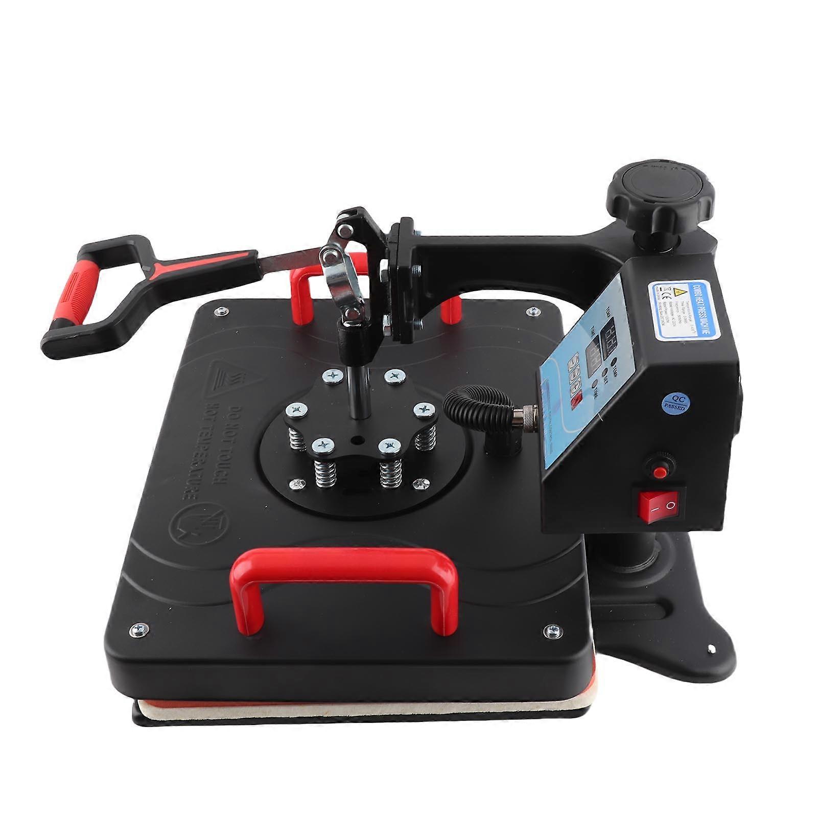 Multifunctional 8 in 1 Heat Press Machine 360° Rotatable Hot Transfer Sublimation Digital Pressing Maker for T-Shirt Mug Hat Plate Pillow Bag 39 X 30