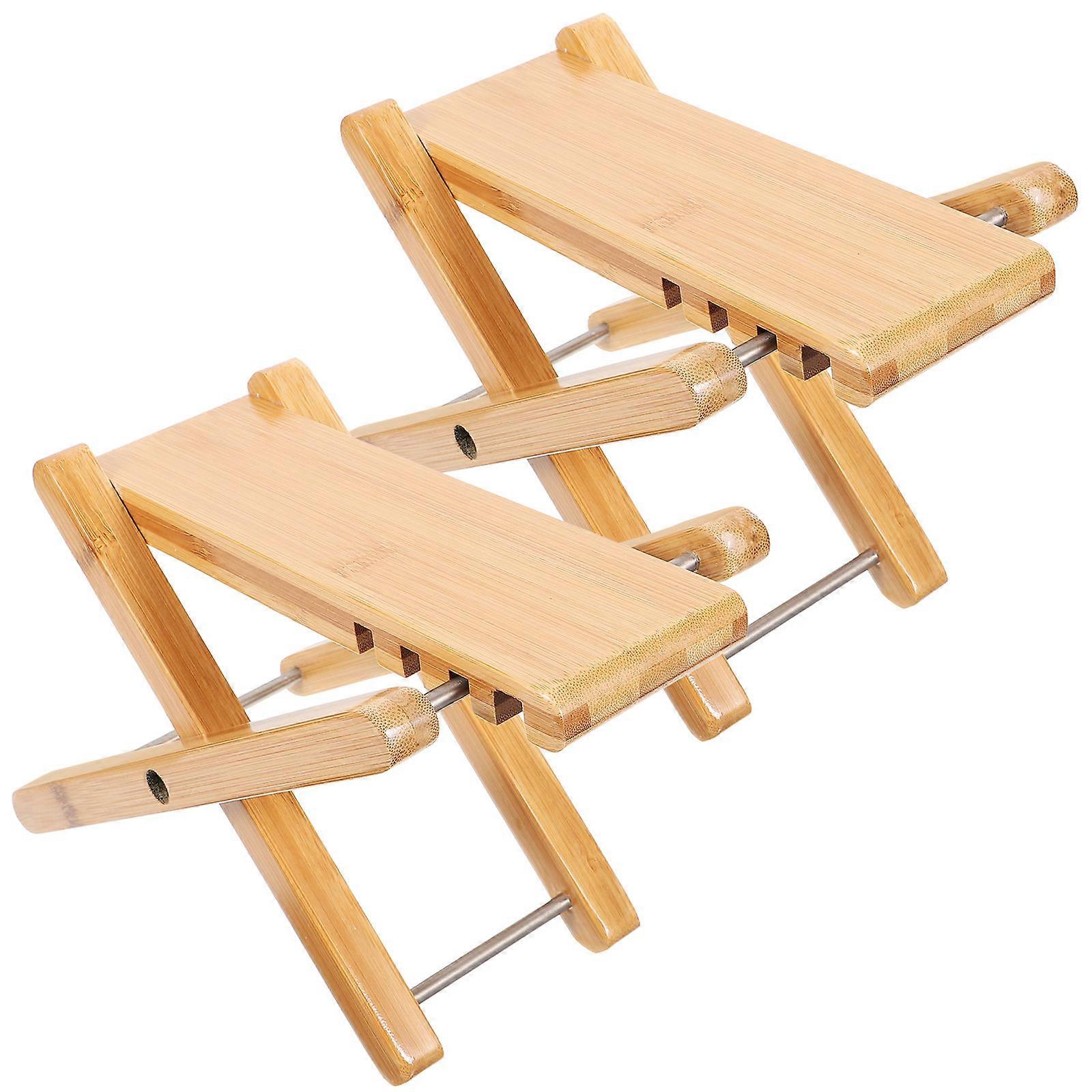 Foldable Stool Portable Toilet Feet Stool Rectangular Shape Anti Slip All Users 2Pcs