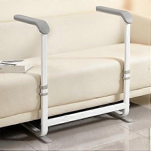 Adjustable lifting aid pole for safe transition from sitting to standing, nonslip grip for improved stability on sofas and chairs.