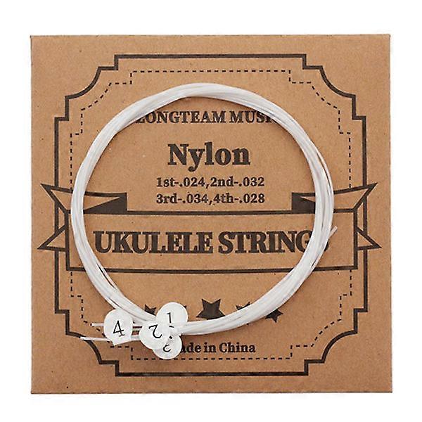 Universal Ukulele String Set, 4 Pieces Clear Nylon Strings Replacement Parts Accessories for Ukulele