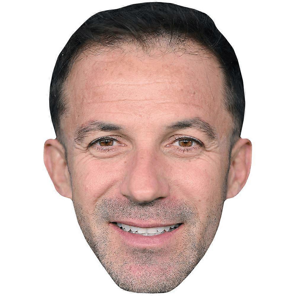 Alessandro Del Piero (Stubble) Celebrity Mask, Flat Card Face