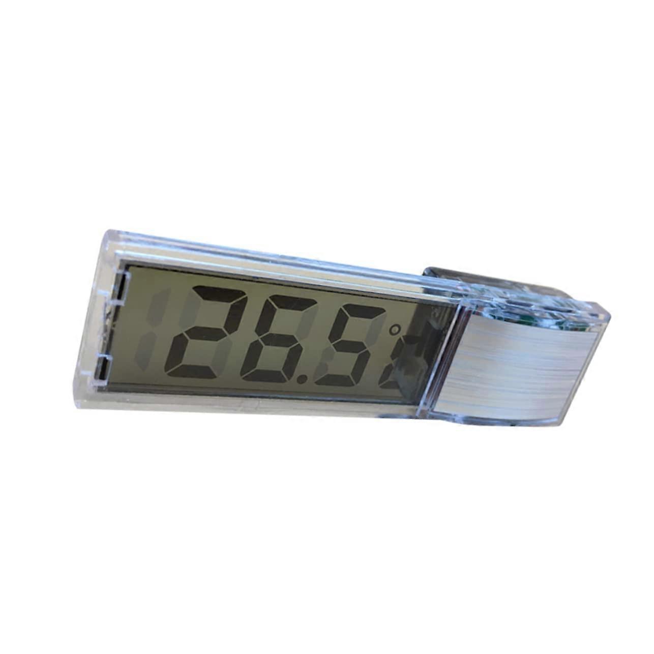 Suction Thermometer Hygrometer For Reptile Tanks, Aquarium Thermometer, 7.00 x 1.50 x 1.00 cm, Silver, LED Display