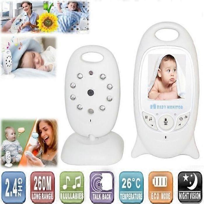 Wireless Multifunction Video Baby Phone - Brand - Model - Color LCD - Night vision - 8 Lullabies