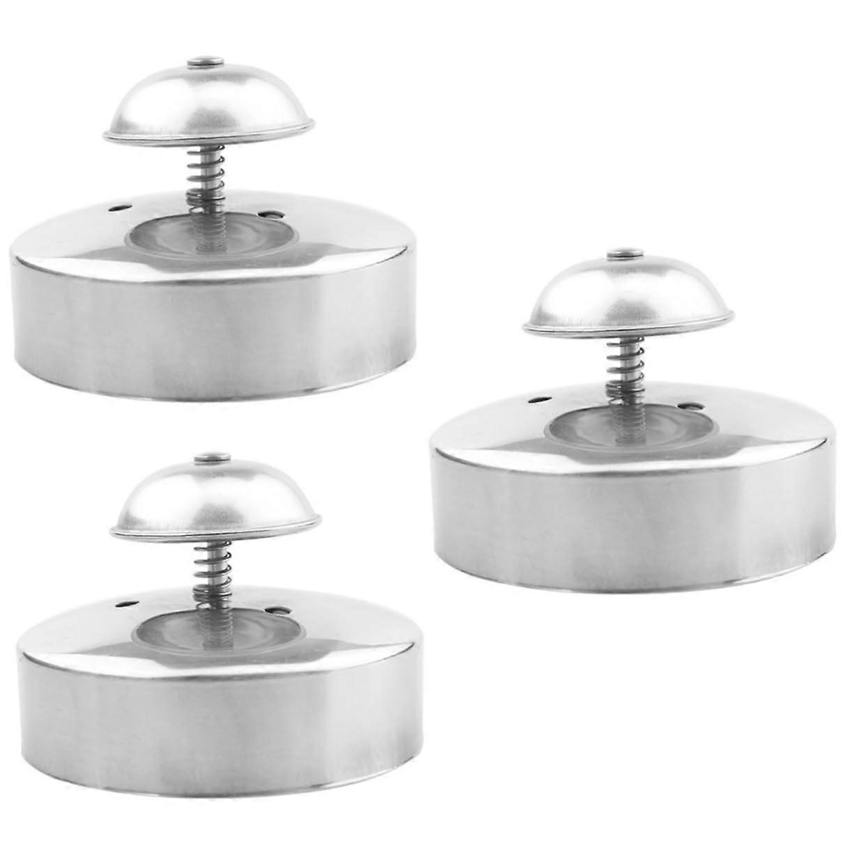 3-Piece Mould Sandwich Cutting Tool Silver 9x9x7.5 cm - Sandwich Cutter And Sealer DIY Sandwich Maker Kit For Kids
