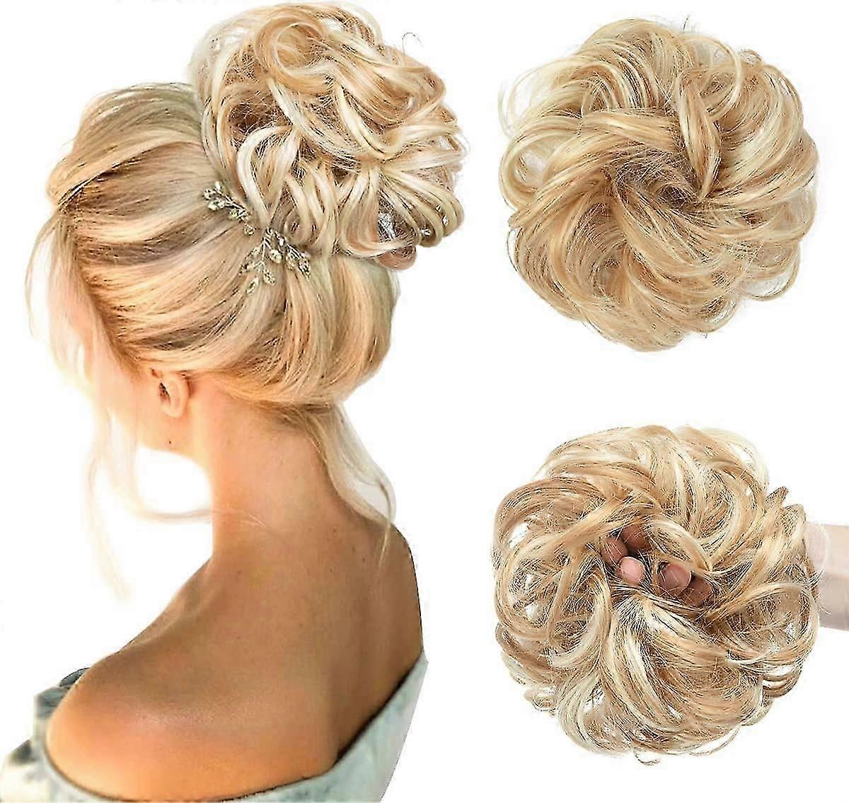 Kadınlar için 2 Adet Dağınık Saç Topuzu Kıvırcık Scrunchies