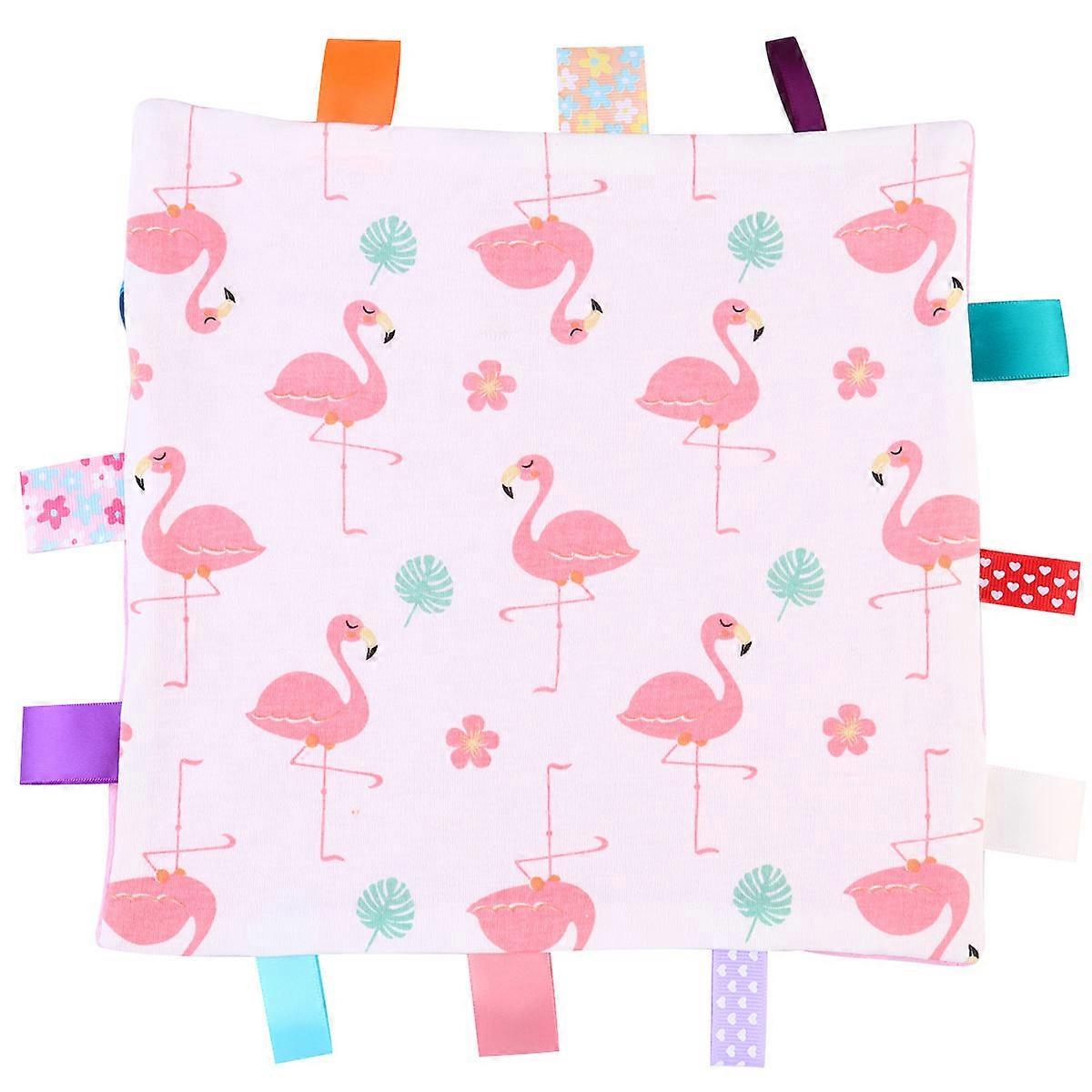 Colorful Security Tag Towel For Toddlers Soothe Anxiety 25X25CM Multi 1Pack