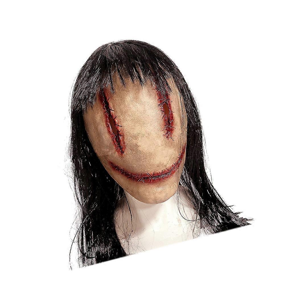 قناع مخيف واقعي قناع هالوين زاحف للبالغين مع ميزة الفم المتصدع لتزيين الحدث المثالي 1 قطعة