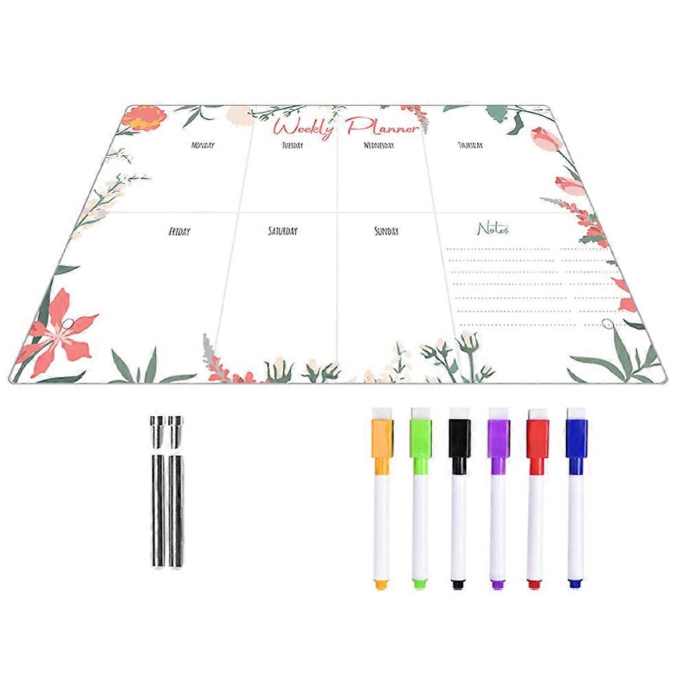 Rectangular Acrylic Message Board With Pen For Office Home Study Transparent 30X20CM 1 Set