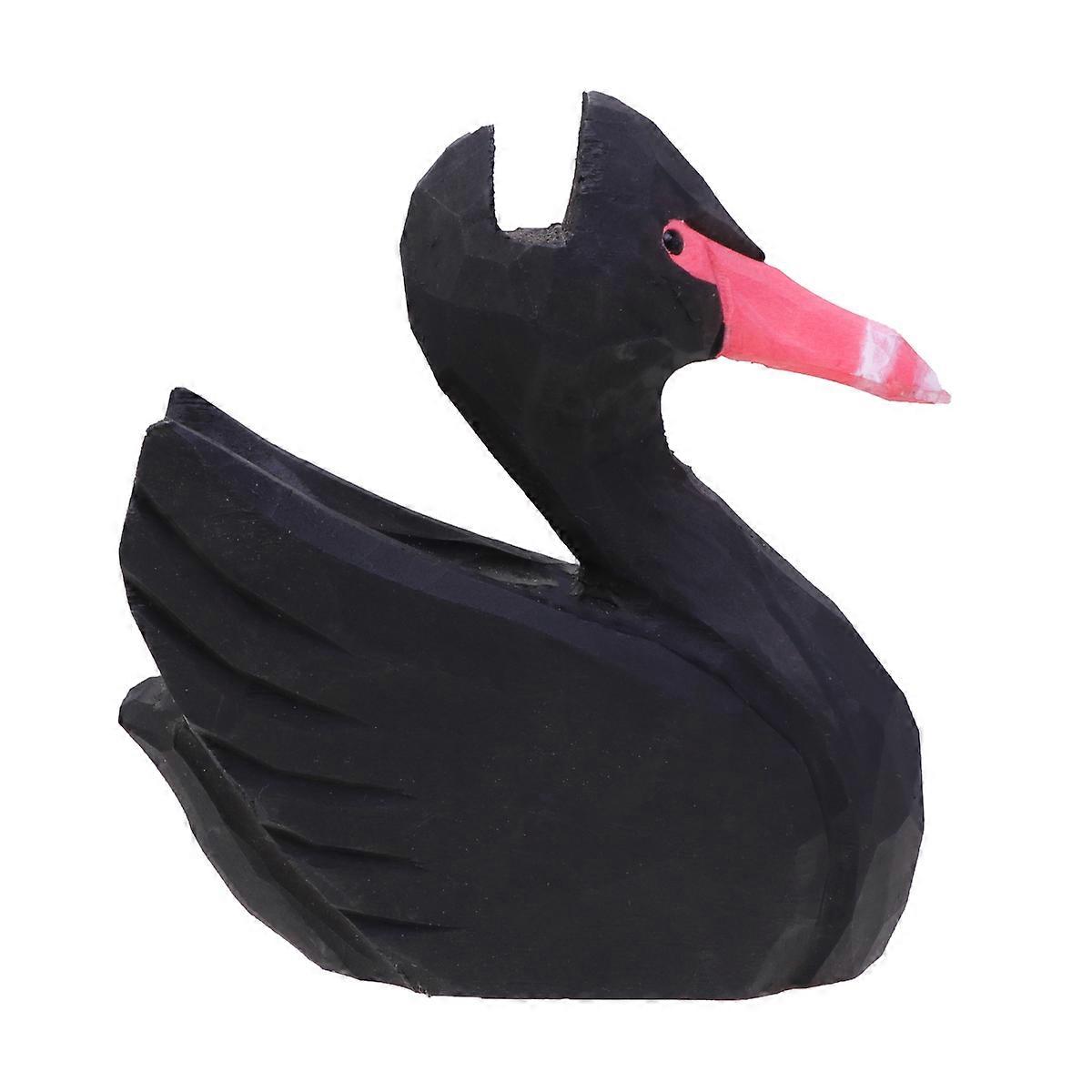 Αστεία χειροτεχνία ζωικού ξύλου στάσεων κατόχων γυαλιών για ειδικές περιπτώσεις Ρετρό μαύρη διακόσμηση 1Set επιτραπέζια διακόσμηση σχήματος κύκνων