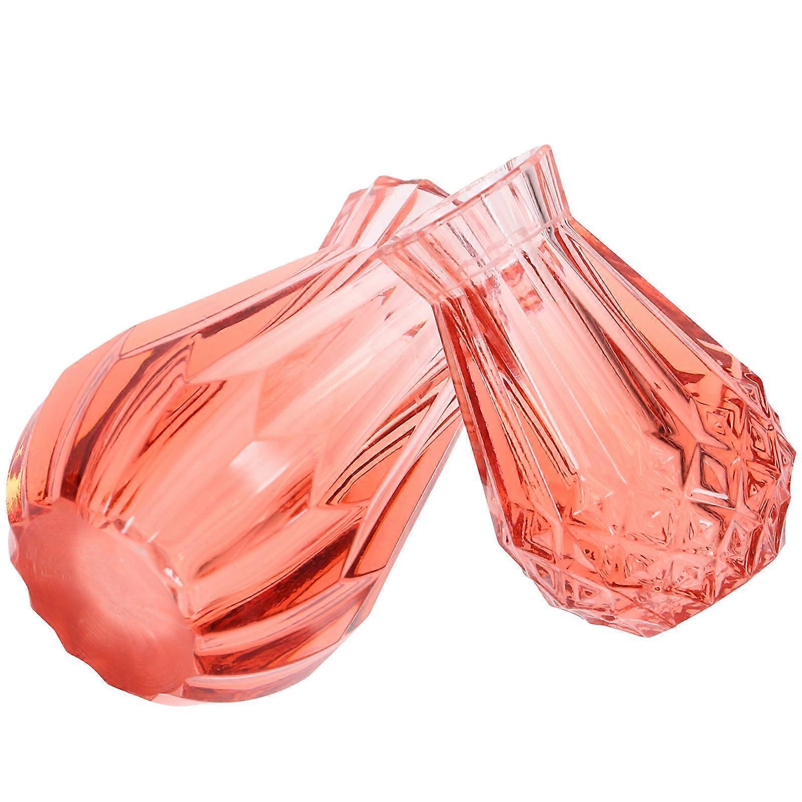 Plastic Vase Decoration For Mini House Accessories In Pink Color Featuring Cute Shapes And Multi-functional Design 2Pack