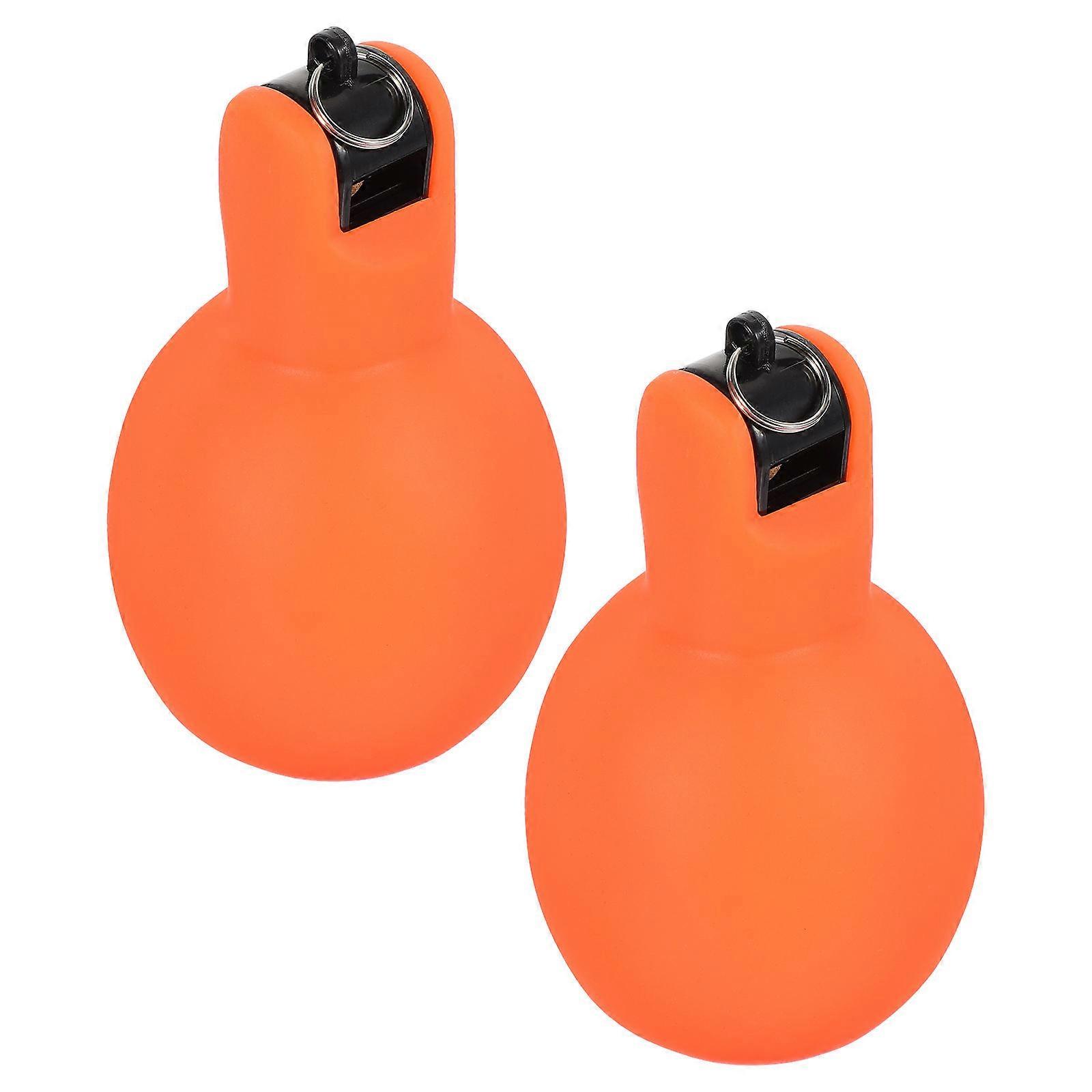 Portable Survival Whistle with Bright Orange PVC Design for Outdoor Activities and Emergency Use Small Size