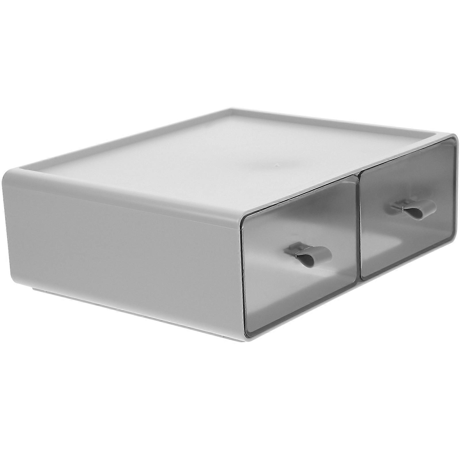 Stackable Drawer Type Storage Box For Desk Organization Jewelry 22.8X18X7.6CM Multi-Use ABS Material 1Pack