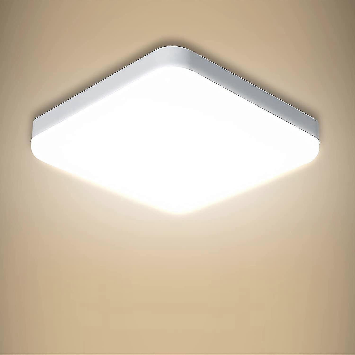 Plafoniera a LED, quadrata 30cm, 6000K per camera da letto/bagno