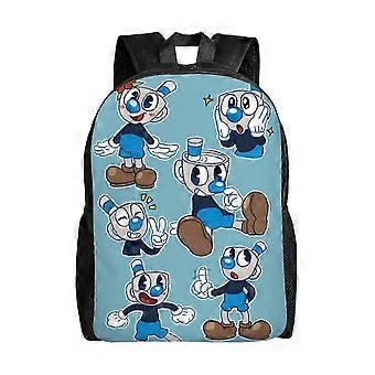 n989 Cuphead Mugman Resor Camping Arbetsryggsäck för kvinnor / män Gåvor Vandring Daypack Mode Anime Datorväskor i989