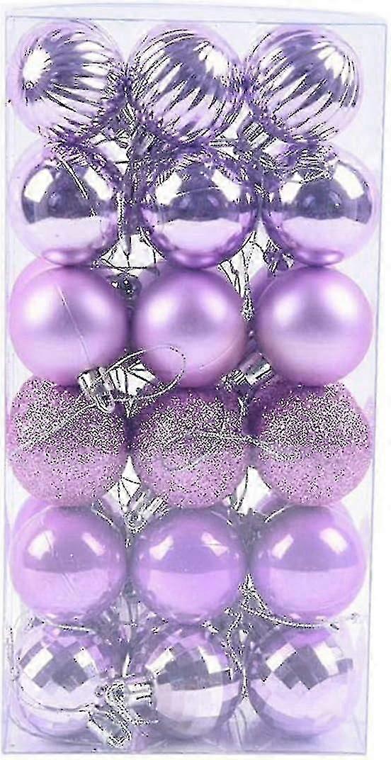 36パックのクリスマスボールデコレーション、壊れないクリスマスオーナメント、ツリーボールペンダント、ハロウィーンP